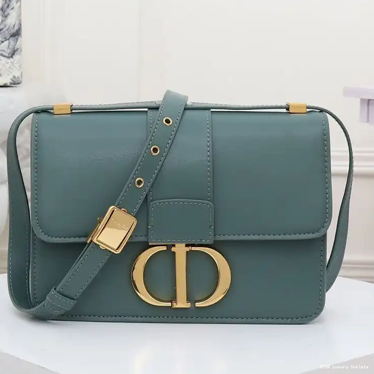 Dior Montaigne Blue Calfskin 30 Box Bag 0608 Luxury
